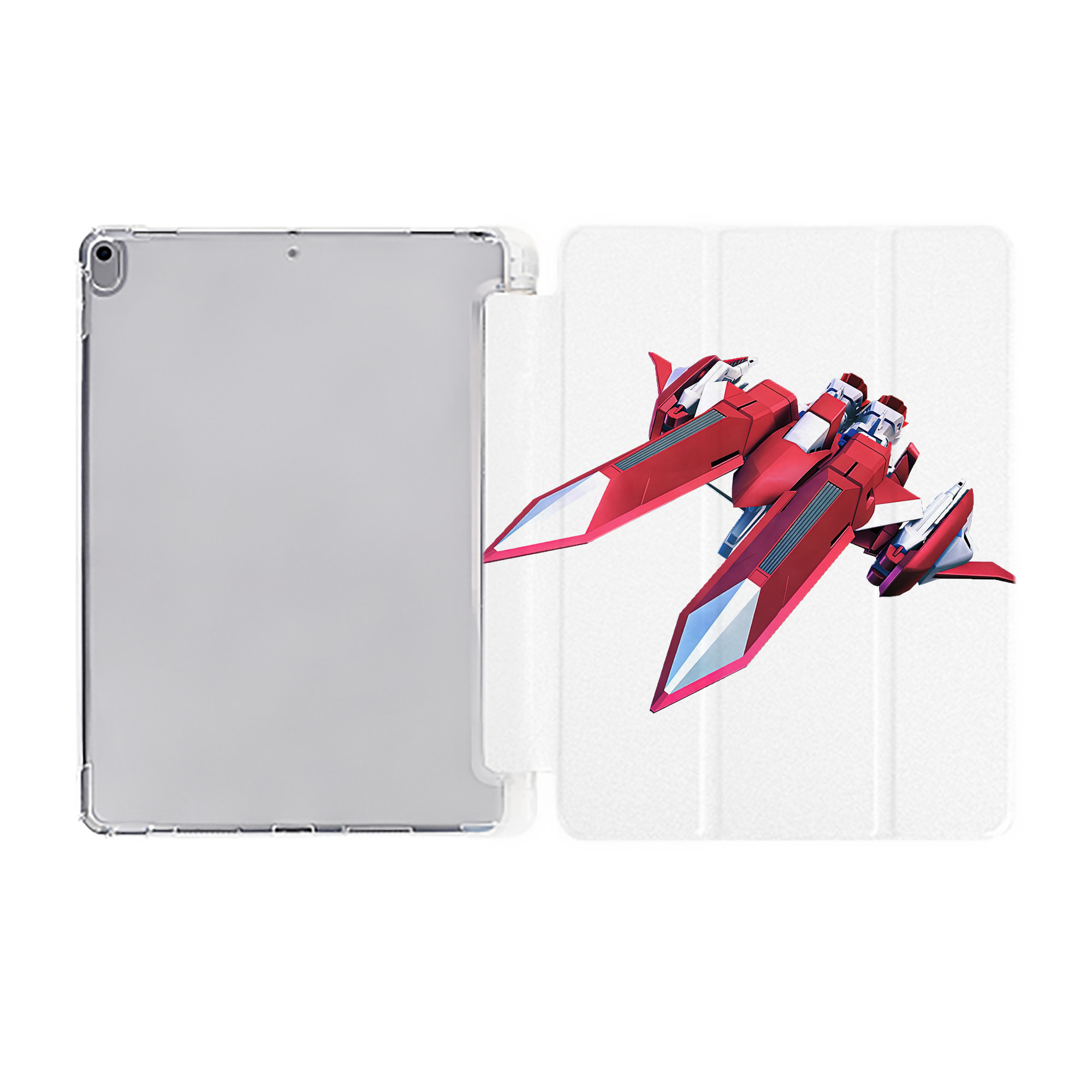 （画像用） 機動戦士ガンダム Mobile Suit Gundam IPad ケース ペン収納付き 三つ折りスタンド PUレザー×シリコン 対応機種9.5/10.5/10.9インチ